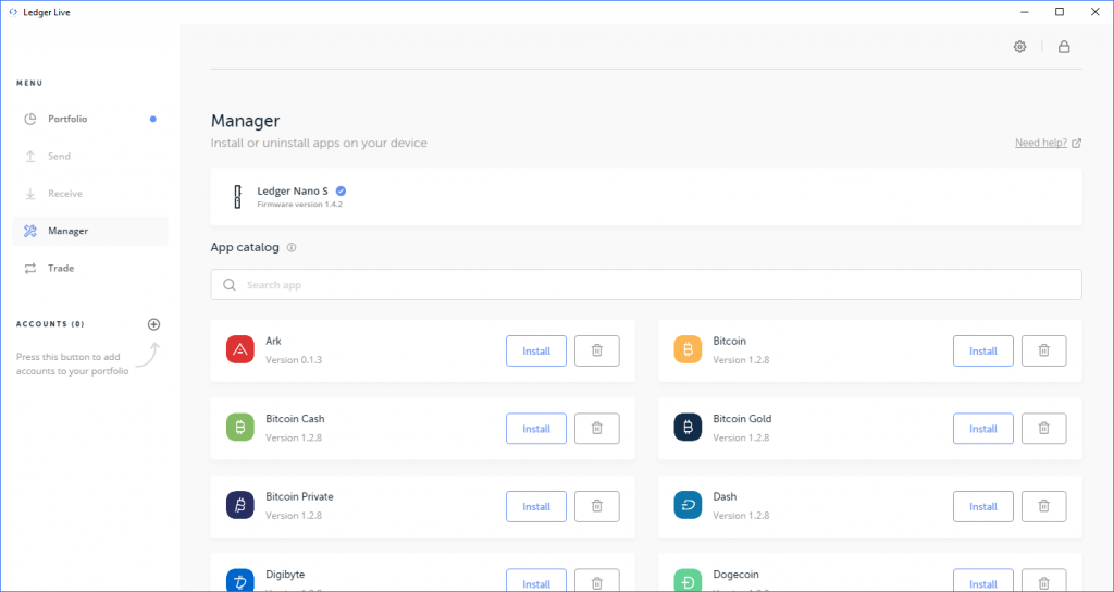 Ledger Live Manager