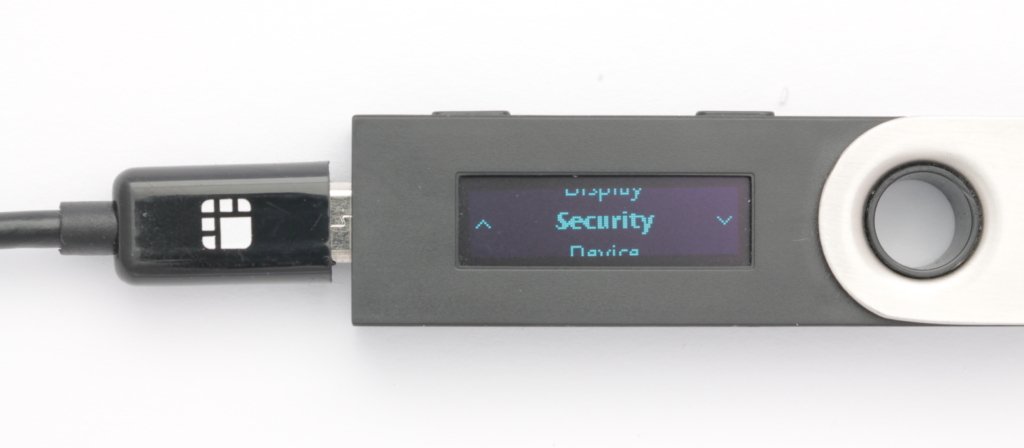 Ledger Nano S Sicherheitseinstellungen