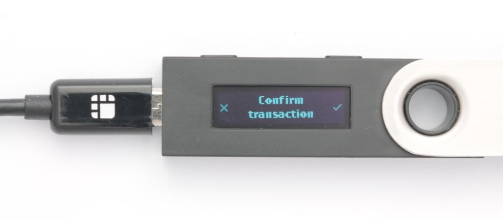 Ledger Nano S Transaktion verifizieren
