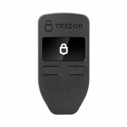 Trezor Model One Black Front View Screen Lock