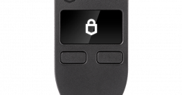 Trezor Model One Black Front View Screen Lock