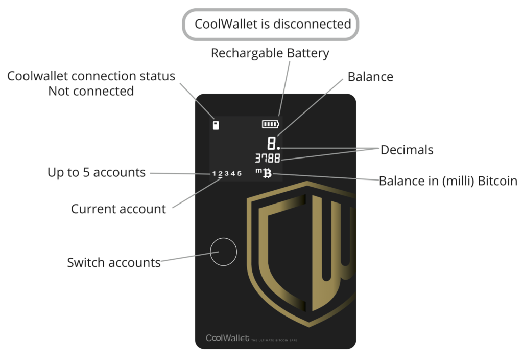 CoolWallet Icons Bedeutung nicht verbunden