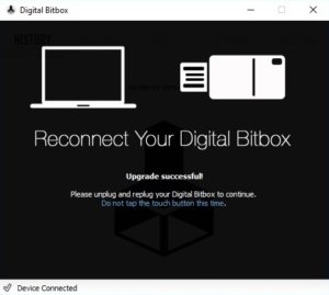 Digital Bitbox Firmware Update abgeschlossen