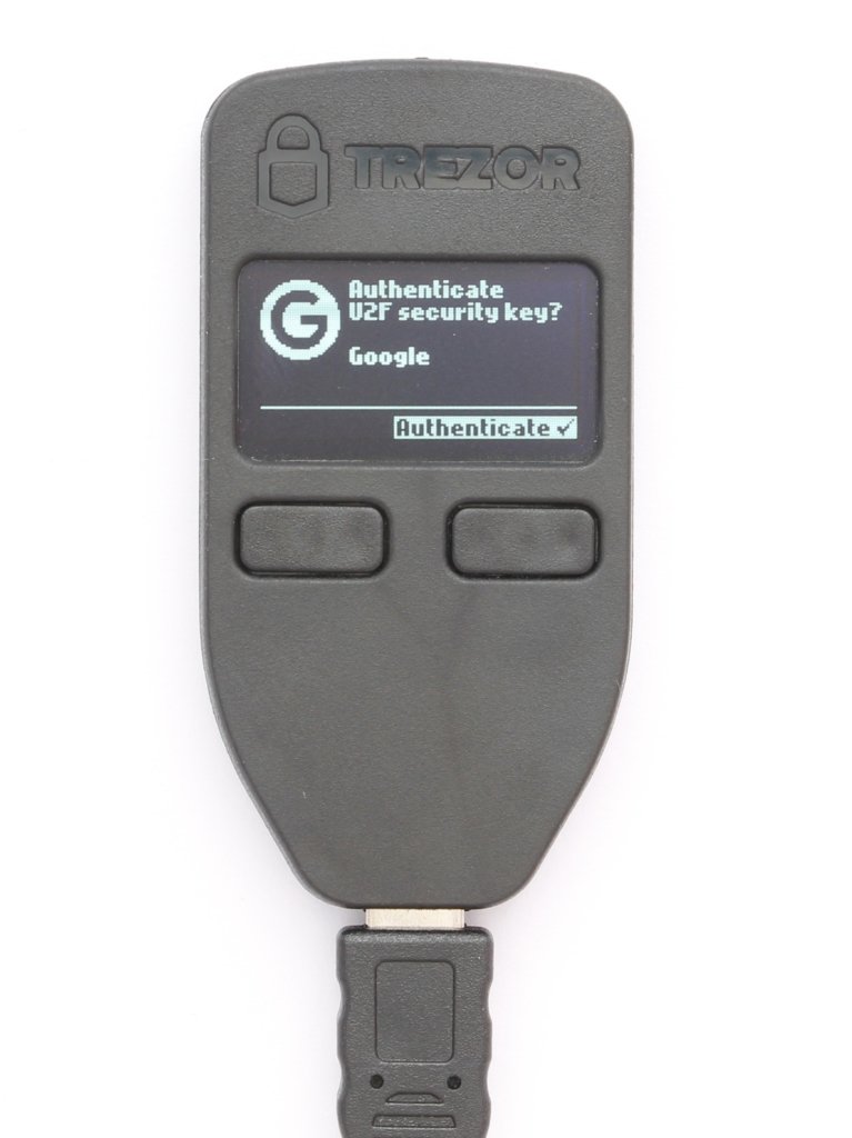 Trezor U2F Anmelden bestätigen