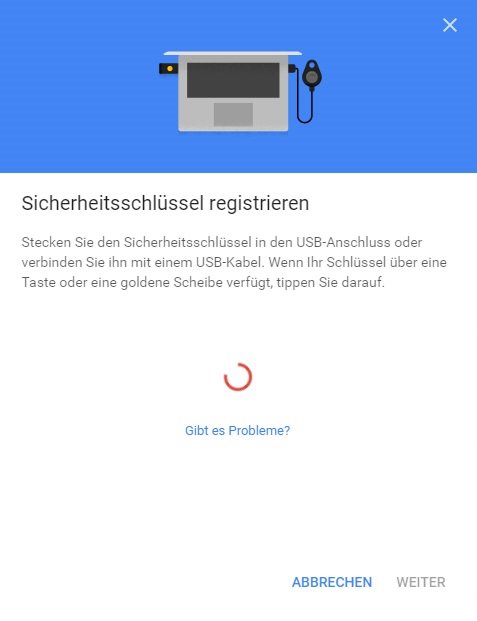 Trezor U2F Registrieren