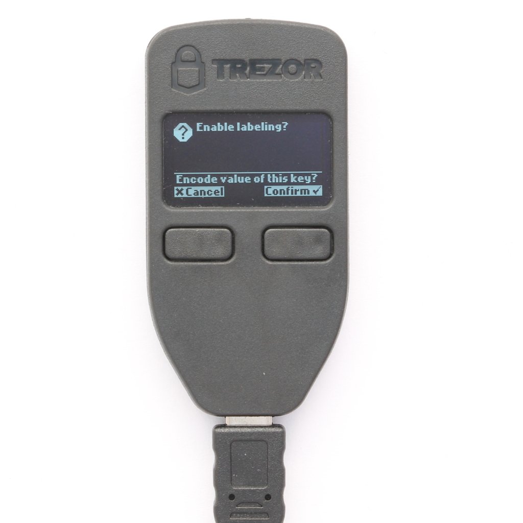 Trezor con monederos físicos de Dropbox