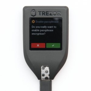 TREZOR T Passphrase Verschlüsselung aktivieren erlauben