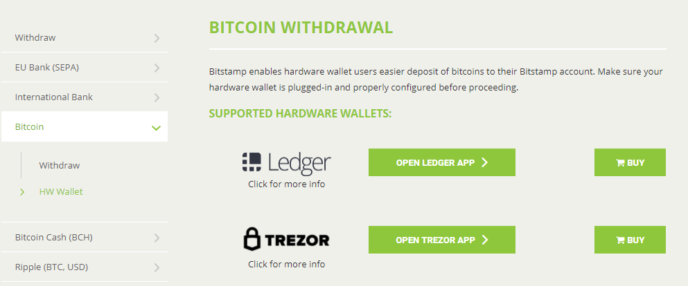 withdraw ripple from bitstamp to ledger nano