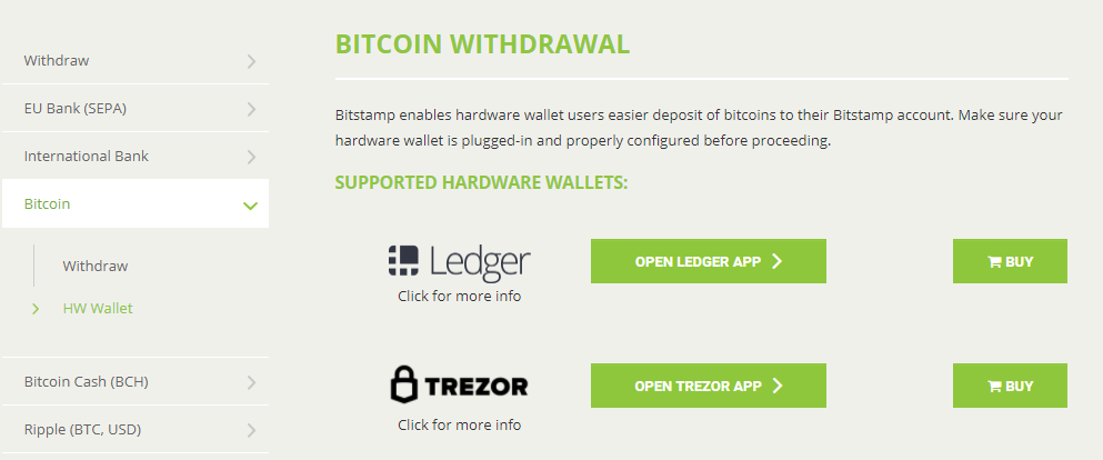 bitstamp hardware wallet