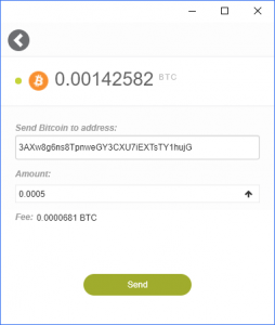 KeepKey Bitcoin Senden
