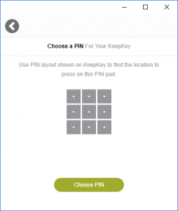 KeepKey Einrichtung PIN