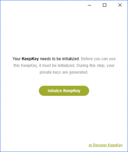 KeepKey Einrichtung erforderlich