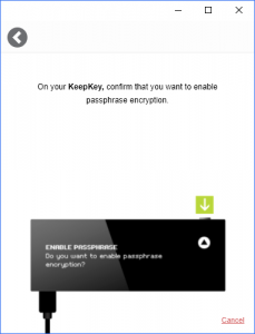 KeepKey Passphrase aktivieren
