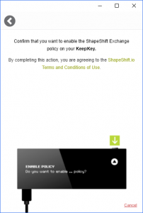 KeepKey Shapeshift erlauben