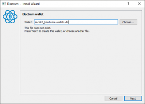 Secalot Bitcoin Wallet einrichten Schritt 1