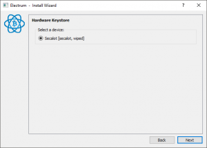 Secalot Bitcoin Wallet einrichten Schritt 4