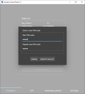 Secalot Control Panel GUI 2