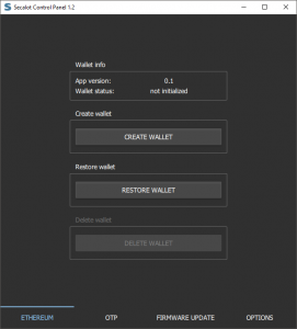 Secalot Control Panel GUI