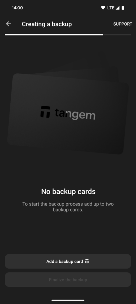 Tangem Wallet Setup 5 Add Backup