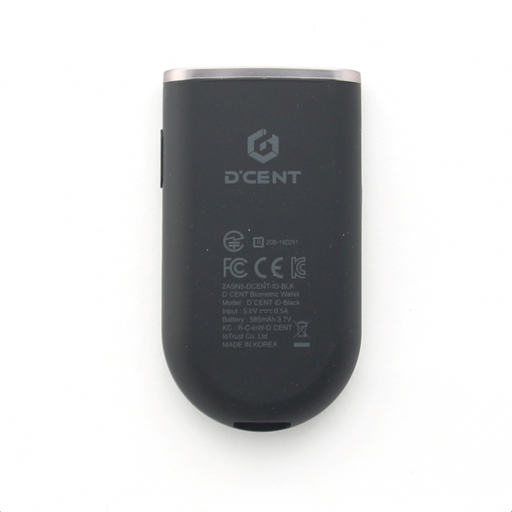 Dcent Hardware Wallet Back