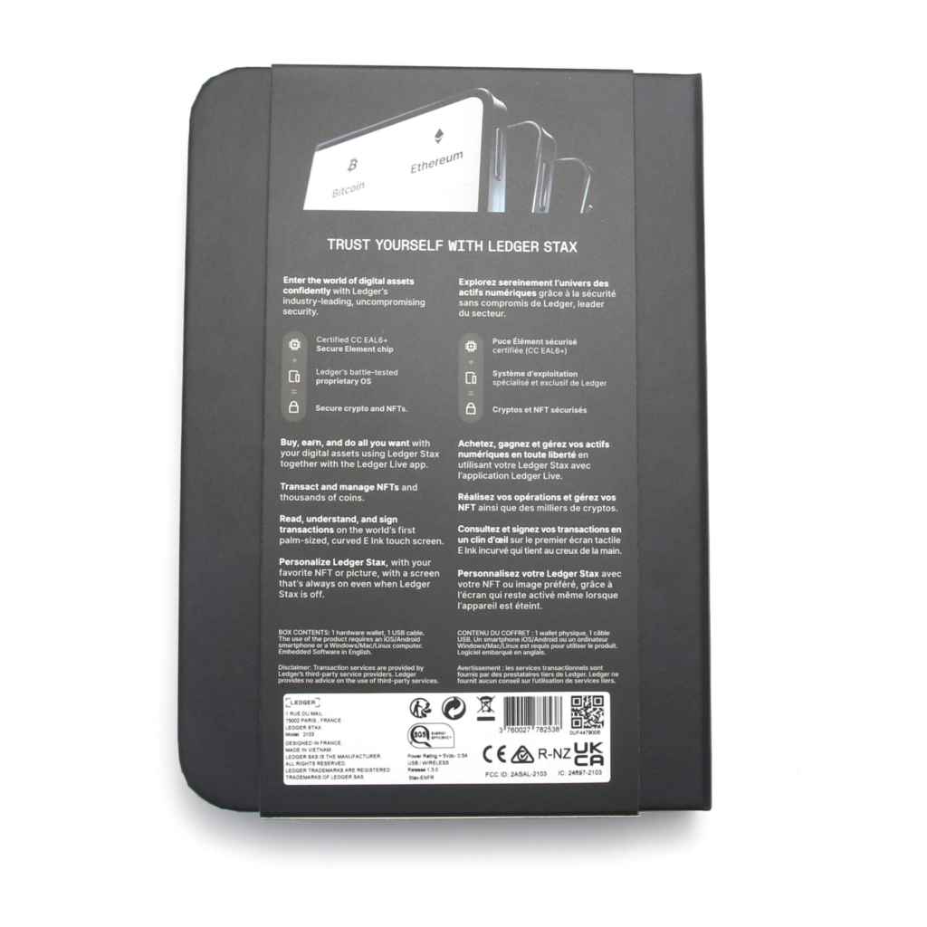 Ledger Stax Box Back