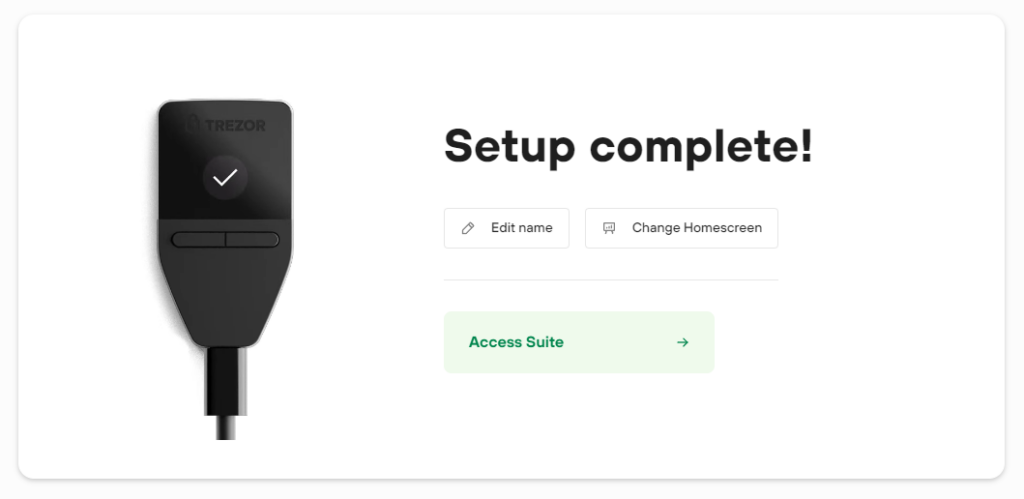 Trezor Suite Safe 3 End